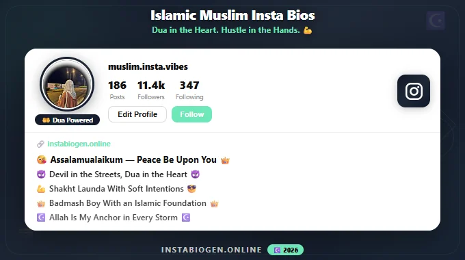 Islamic Muslim Insta Bios
